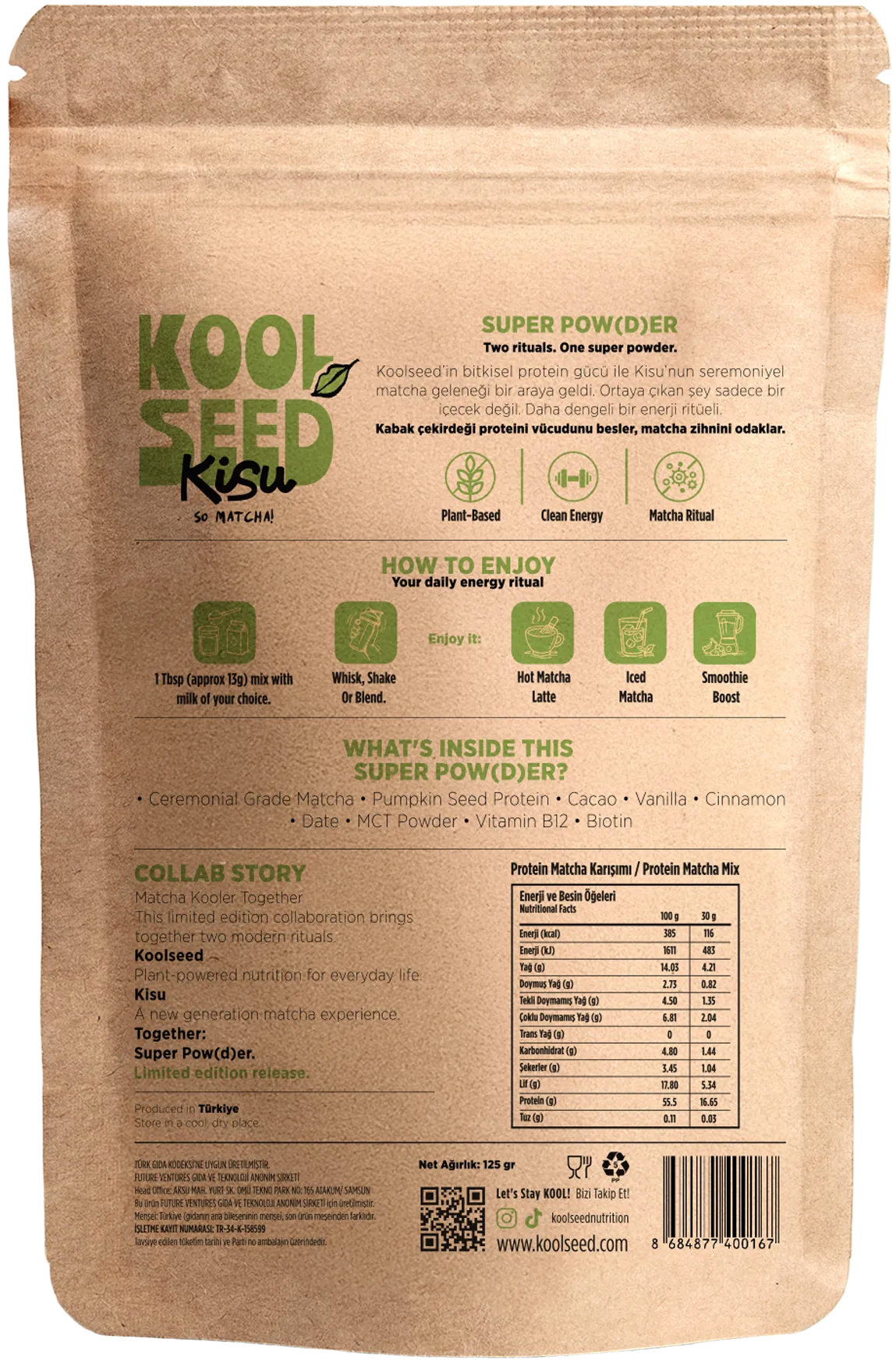 Limited Edition Protein Matcha Mix – Bitkisel Protein Tozu