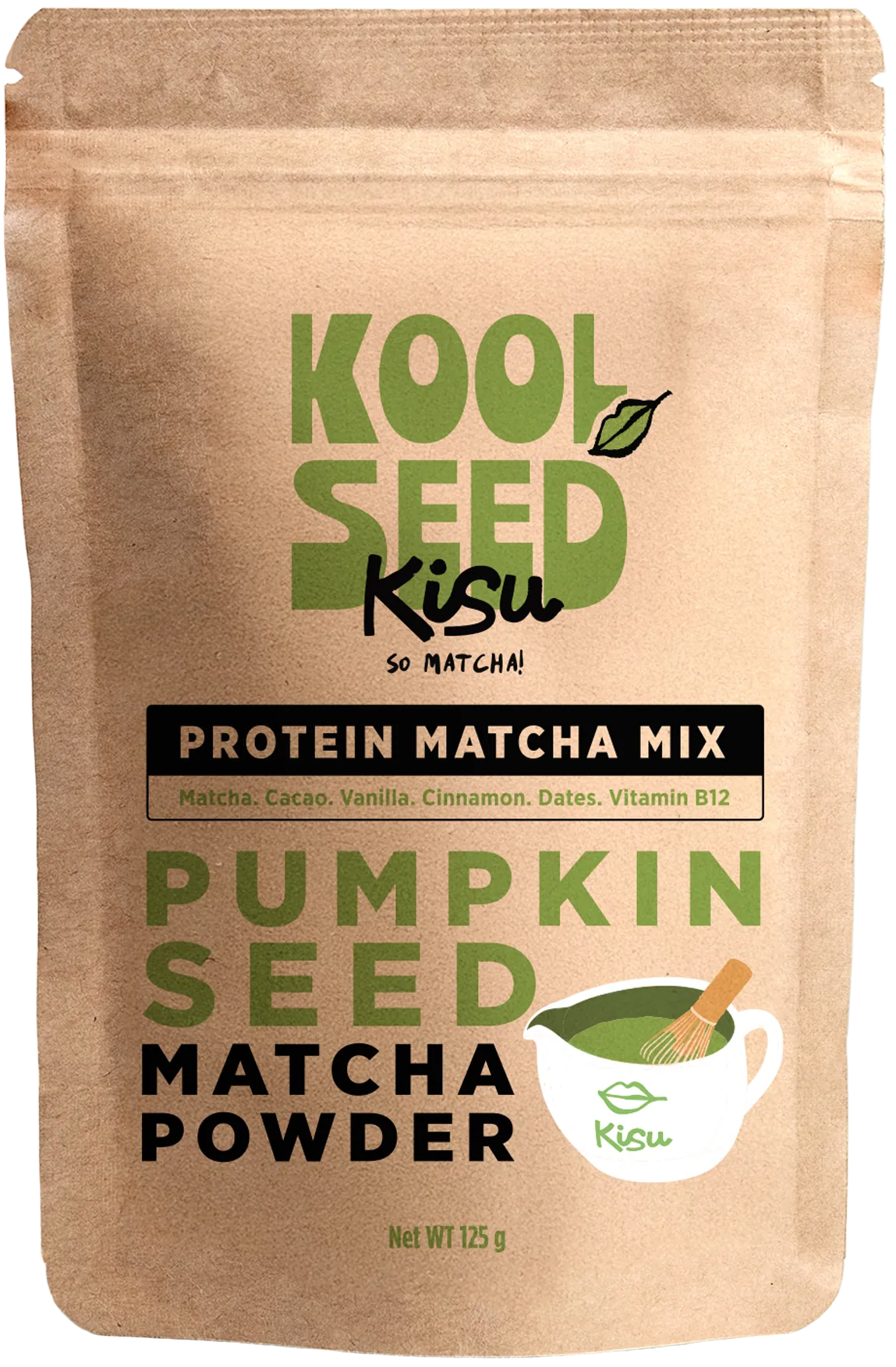 Koolseed x Kisu Protein Matcha Mix – Kabak Çekirdeği Proteinli Matcha Karışımı 125 g