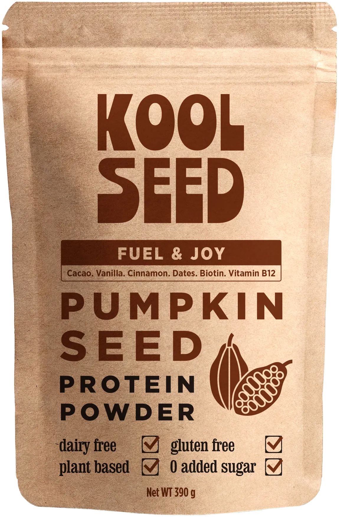 Koolseed Fuel & Joy Kakaolu Vegan Bitkisel Protein Tozu 390 g